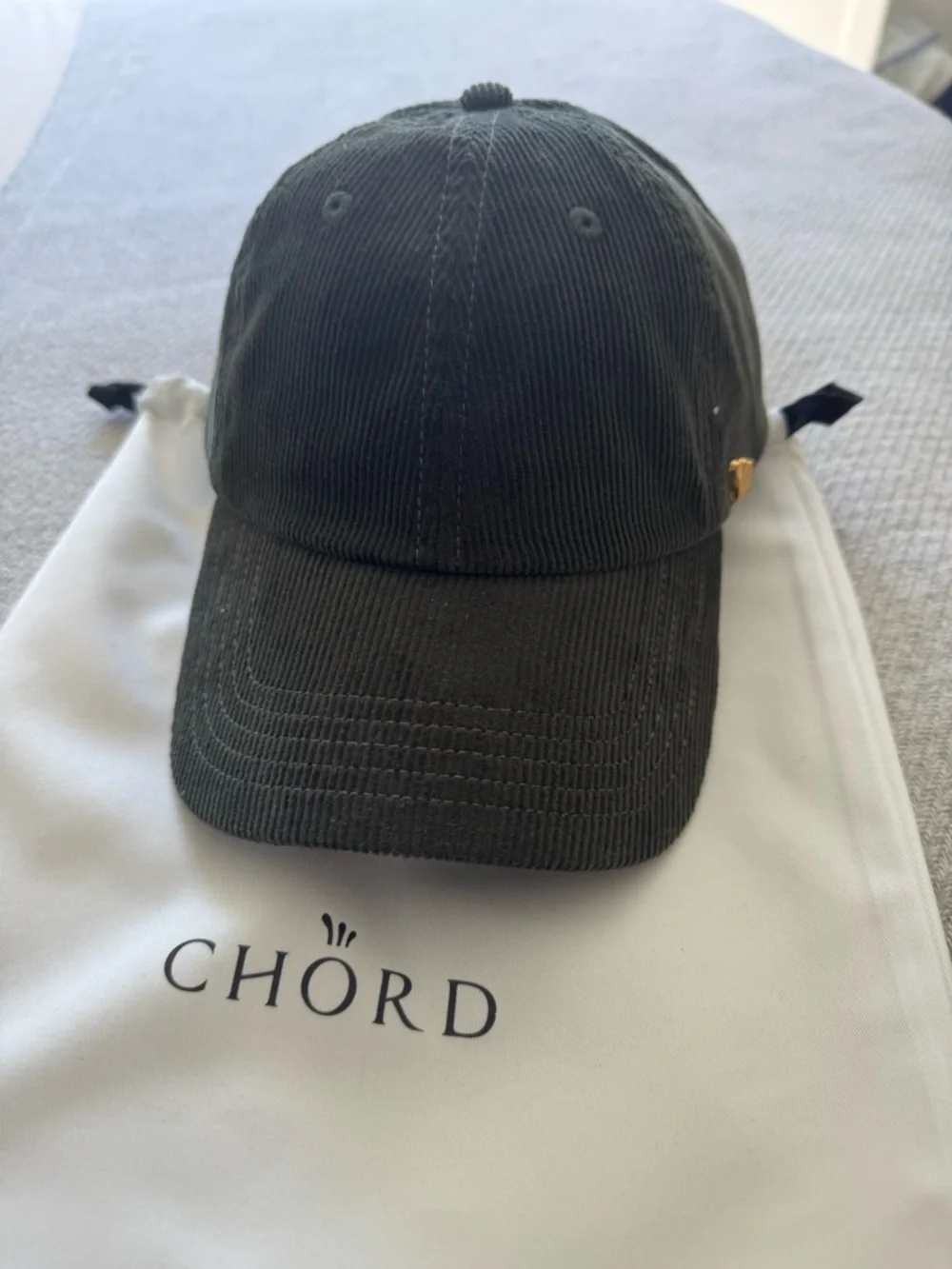 Chord Dark Green Corduroy Baseball Cap - Picture 1 of 5
